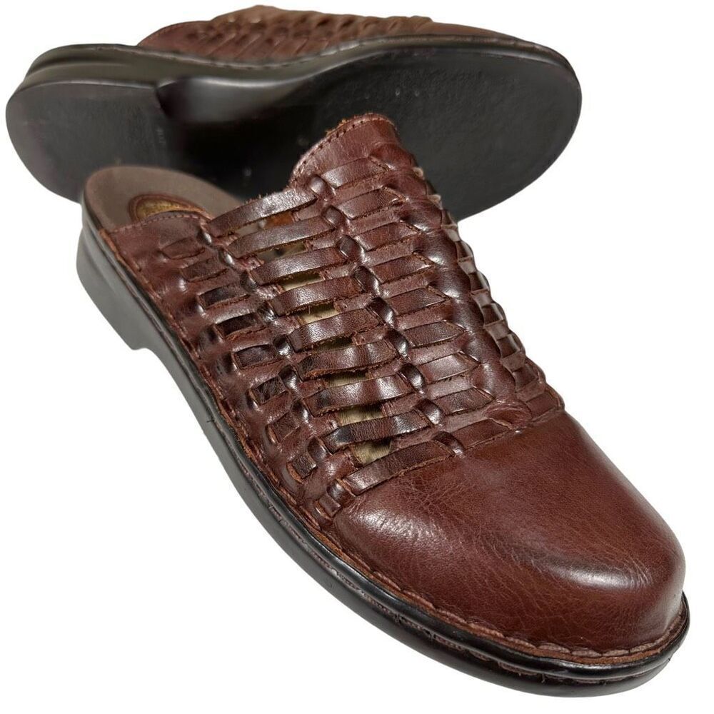 Romano Riley 2 Weaved Leather Huarache Mules Women’s Size 8.5